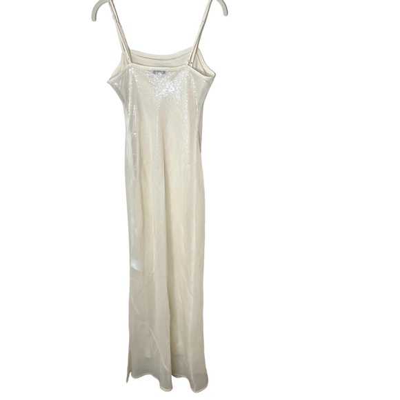 NEW WITH TAGS Madewell x Aimee Song Alabaster Cream Sequin Slip Maxi Dress 4 - Picture 7 of 11